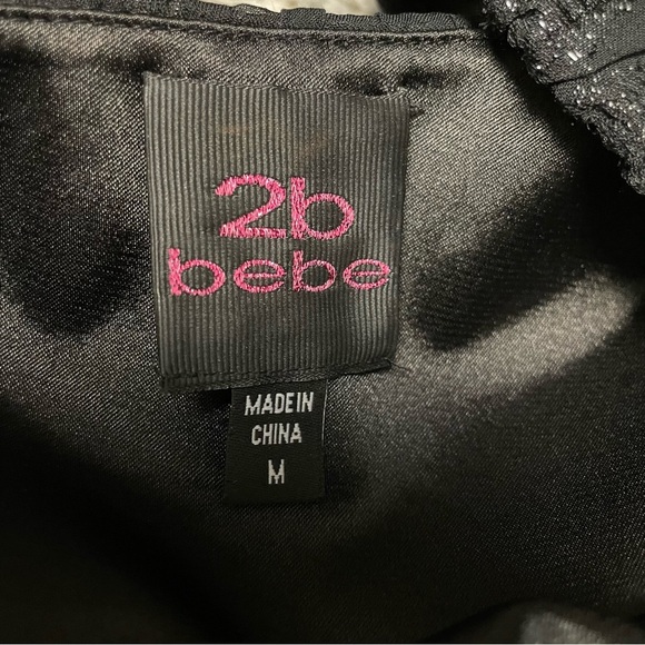 2b Bebe Little Black Dress Women’s Medium Cocktail Dress - Picture 6 of 8